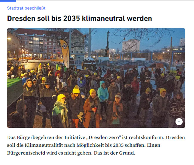 Artikel in den Dresdner Neuesten Nachrichten vom 16.12.2022